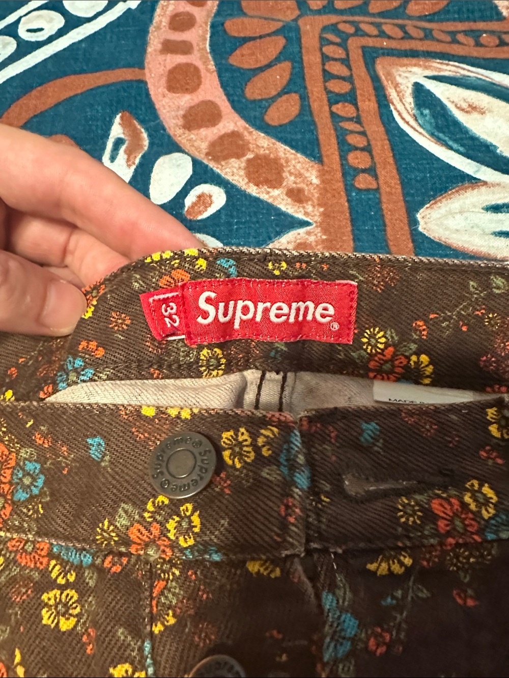 Supreme Brown Floral Pants - Picture 2 of 5